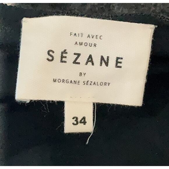 Sézane polka dot chiffon dress EU 34 US 2  sheer sleeve Parisian cocktail party - Picture 6 of 15